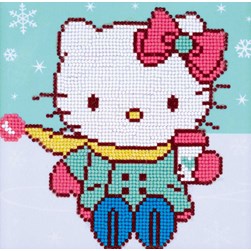Broderie diamant Vervaco Kitty dans la neige11