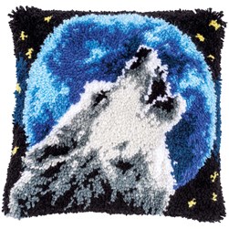 Coussins Point Noue Vervaco Cri du loup sous la lune