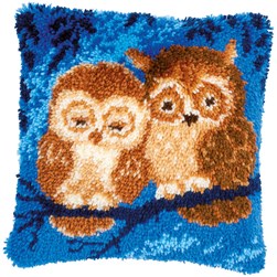 Coussins Point Noue Vervaco Hibou et chouette endormis