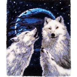 Tapis Point Noué Vervaco Loups blancs nocturnes