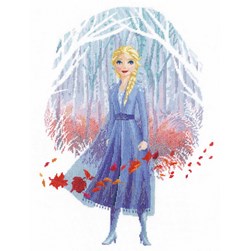 kit Point de croix Vervaco Frozen - Elsa et les feuilles d'automne