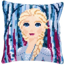 Coussin point de croix Vervaco Portrait d'Elsa - Reine des neiges II