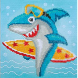 Broderie diamant Vervaco Requin surf