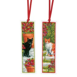 Marques pages à broder Vervaco Chat roux, chat noir