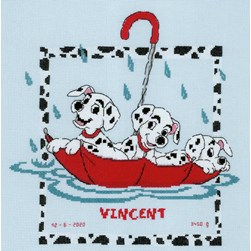 Broderie naissance Vervaco Le parapluie des dalmatiens Disney