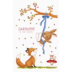 Broderie naissance Vervaco Des amis de la forêt