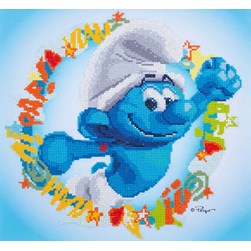 Broderie diamant Vervaco Schtroumpf costaux