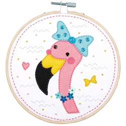Kit feutrine Vervaco Kit feutrine flamant rose