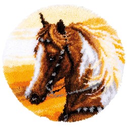 Tapis Point Noué Vervaco Cheval à la crinière de feu