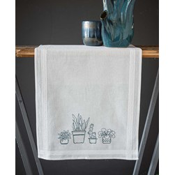 kit Chemin de Table - Broderie Traditionnelle Vervaco Petites plante de la maison