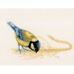 kit Point de croix Lanarte Mésange et lépi