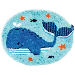 Tapis Point Noué Vervaco La Baleine bleue