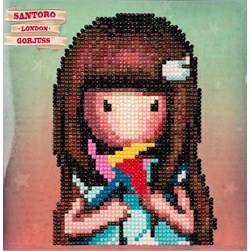 Broderie diamant Vervaco Carte de voeux imprimée le moulin à vent - Gorjuss