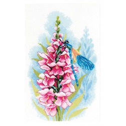 kit Point de croix Lanarte Digitales et la libellule