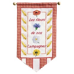 Bannière à broder Princesse Fleurs de nos campagnes