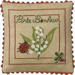 Coussin broderie Point de Croix Princesse Coussin porte bonheur