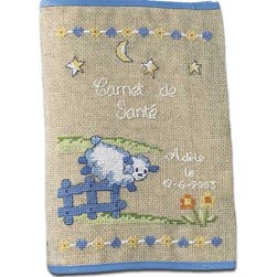 Kit Protège carnet santé à broder Princesse Jouons à saute mouton