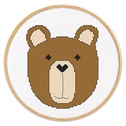 kit Point de croix Princesse Ours brin rigolo