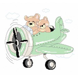 kit Point de croix Princesse Mon baptême de l'air