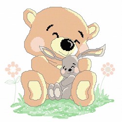 kit Point de croix Princesse Câlin douceur dans la prairie