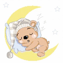 kit Point de croix Princesse Endromi au clair de la lune