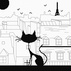 kit Point de croix Princesse Un chat sur les toits de Paris