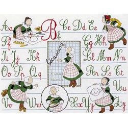 kit Point de croix Princesse Abécédaire de Bécassine