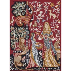 kit Point de croix Princesse Dame à la licorne l'odorat