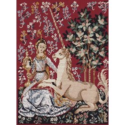 kit Point de croix Princesse Dame à la licorne la vue