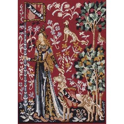 kit Point de croix Princesse Dame à la licorne le toucher