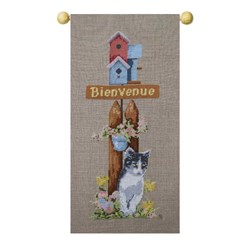 Bannière à broder Princesse Bienvenue nichoir de printemps