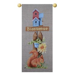 Bannière à broder Princesse Bienvenue nichoir d'automne