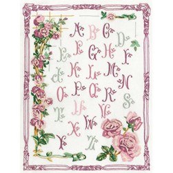 Kit broderie Traditionnelle Princesse ABC des roses Ronsard