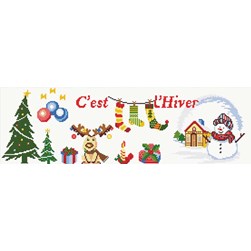 kit Point de croix Princesse C'est l'hiver ici
