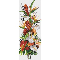 kit Point de croix Princesse Bouquet de fleurs des îles