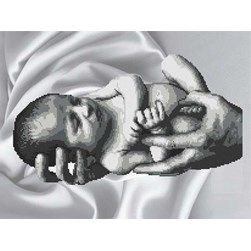 kit Point de croix Princesse Nouveau né si fragile