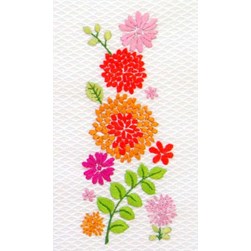 Kit broderie Traditionnelle Princesse Tableautin de fleurs couleurs d'été