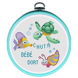 kit Point de croix Princesse Chut des fonds marins