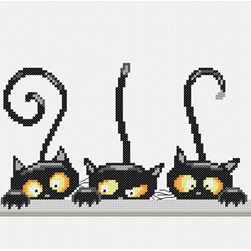 kit Point de croix Princesse Trois petits curieux