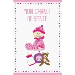 Kit Protège carnet santé à broder Princesse Comme un poupon rose