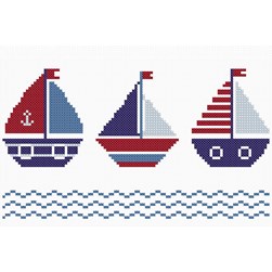 kit Point de croix Princesse Mes petits navires