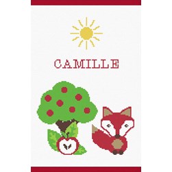 Kit Protège carnet santé à broder Princesse Le renard du pommier