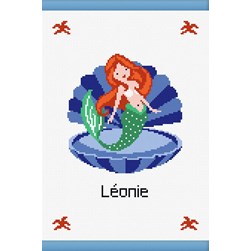 Kit Protège carnet santé à broder Princesse Sirèe dans la coquille