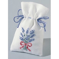 Sachets senteur à broder Princesse brin de lavande au ruban