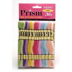 Fil coton prism 6 brins pastel - 36 échevettes