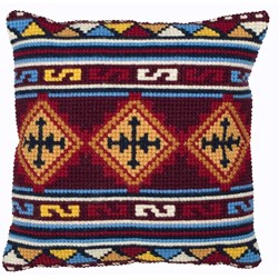 Coussin point de croix Anchor Motif de Kelim