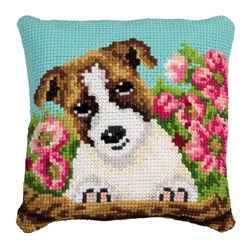 Coussin point de croix Anchor Demande de chien