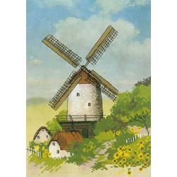 kit Point de croix RIOLIS Les pales du moulin de campagne