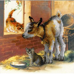 kit Point de croix RIOLIS Chèvre et chatons