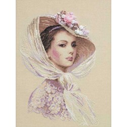 kit Point de croix RIOLIS Coiffe lila